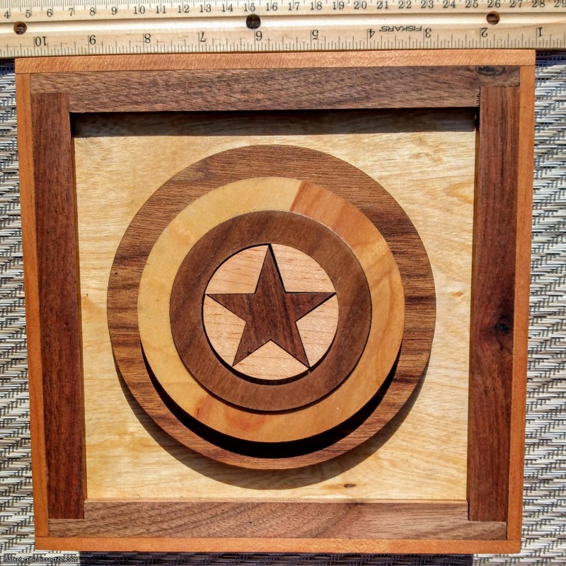El Capitan Puzzle Box (Captain America inspired)