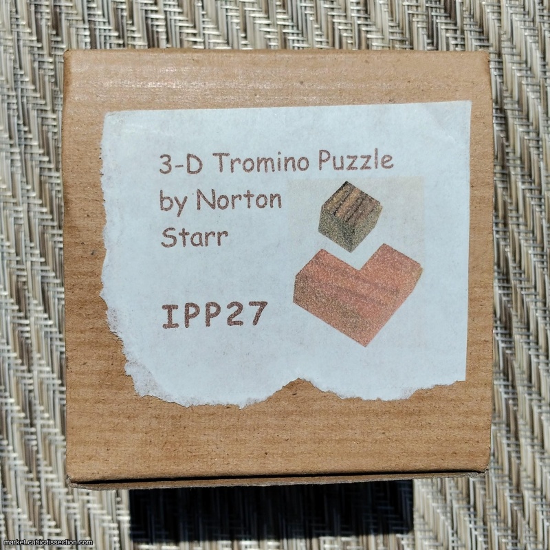 3-D Tromino by Norton Starr, crafted by Bill Scheckels (IPP27 2007 Australia)