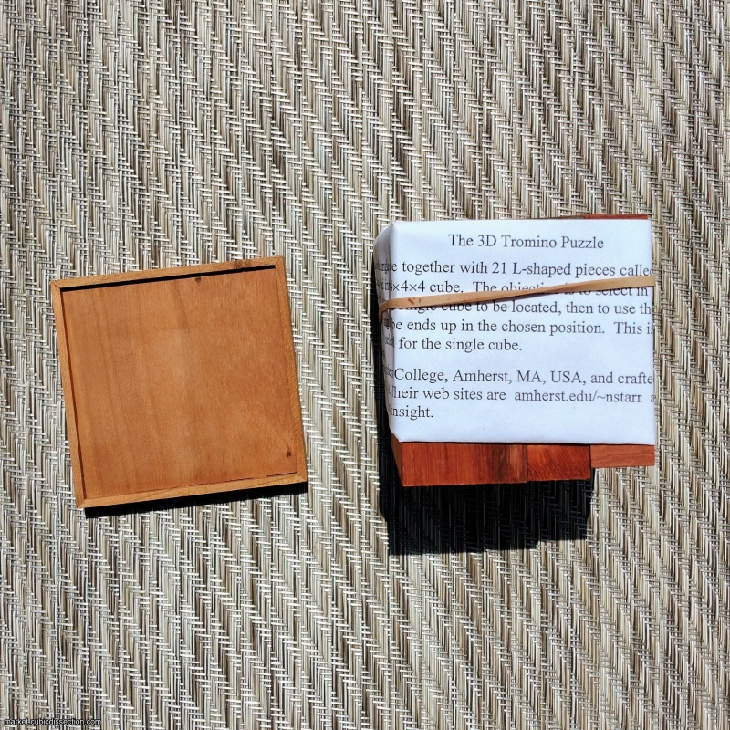 3-D Tromino by Norton Starr, crafted by Bill Scheckels (IPP27 2007 Australia)