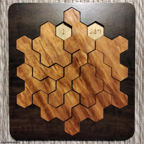 Shiura's Daily Hex (calendar packing puzzle)