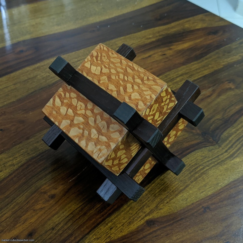 Caged Block Puzzle Box by Bill Sheckels