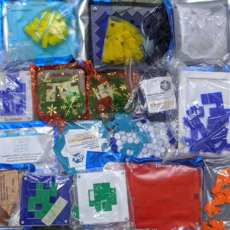 16 packing/symmetry puzzles lot