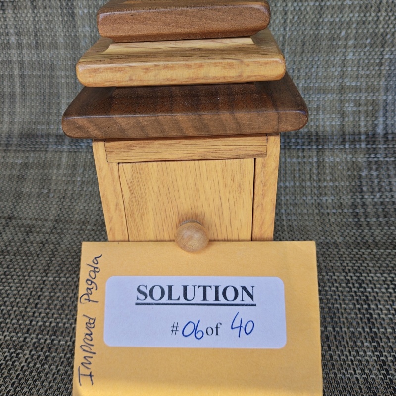 Improved "Pagoda Puzzle Box" by Matt Dawson created with Yasutoshi Makishi #6 of 40.