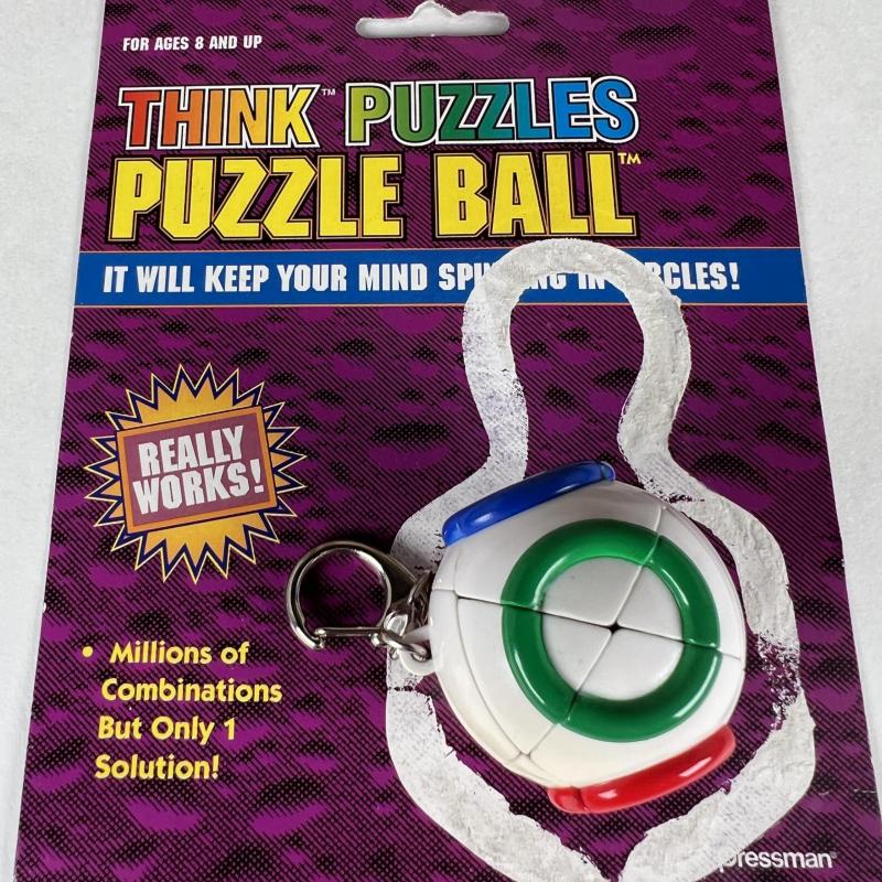 Think Puzzles Pressman Puzzle Ball Skewb Keychain