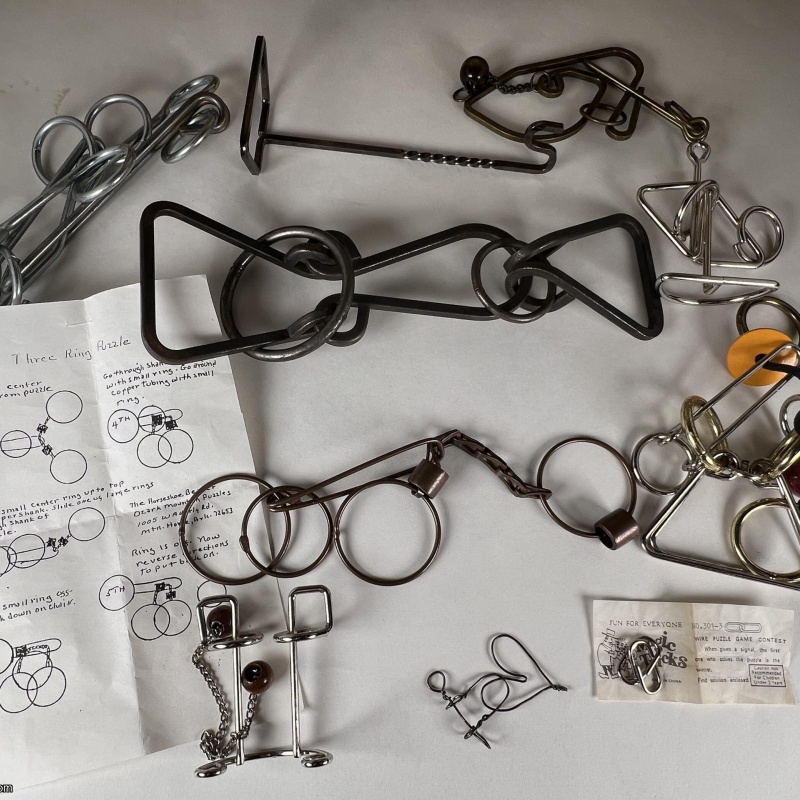 Metal Puzzle Lot x9