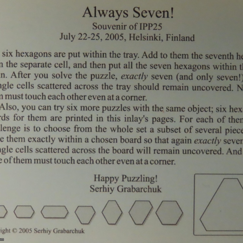 Always Seven! (IPP25 exchange)