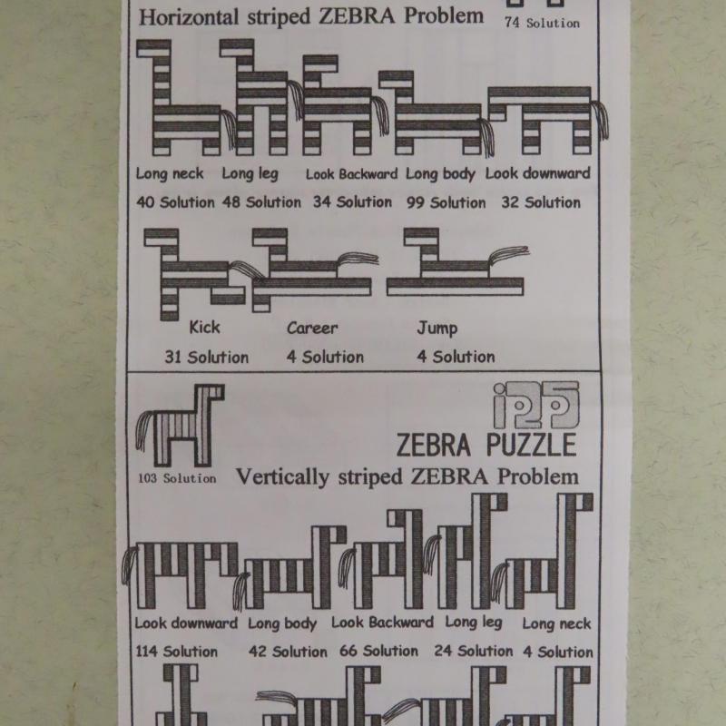 Zebra puzzle (IPP25 exchange)