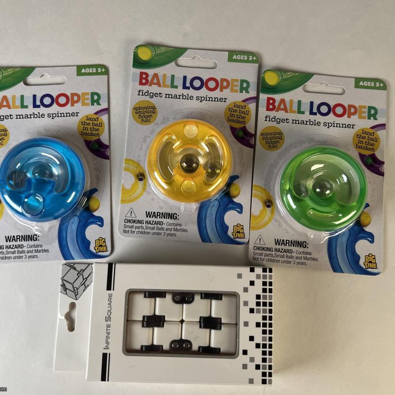 Fidget Toy Lot - Ball Looper and Infinity Cube - NEW