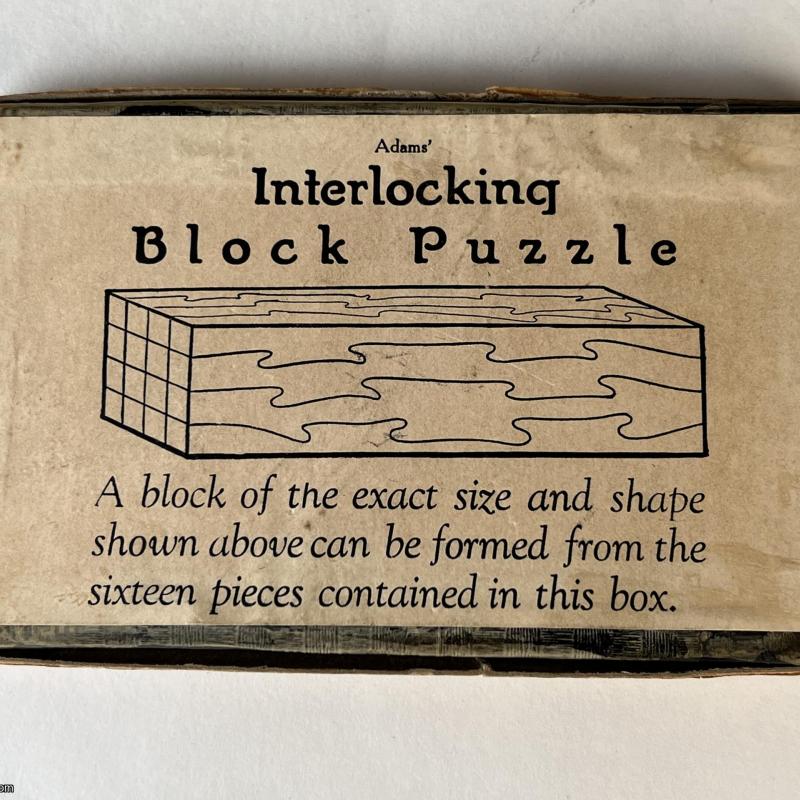 Adams' Interlocking Block Puzzle - Vintage RARE
