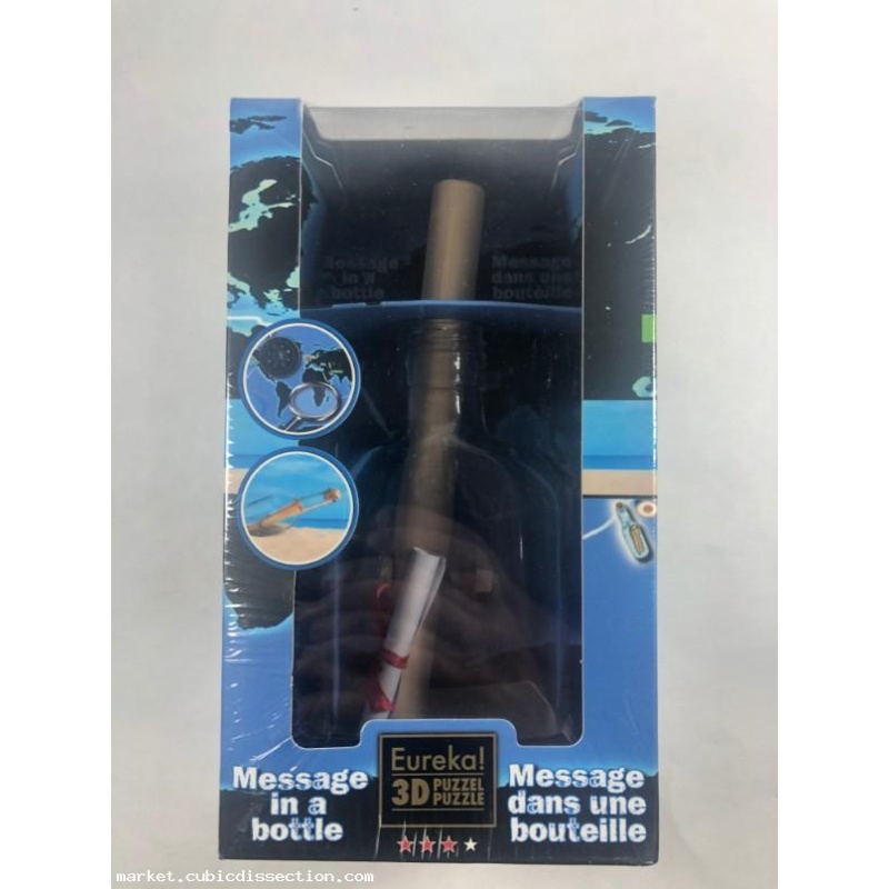NEW - Eureka 3D Message in a Bottle Dexterity Disassembly Glass Puzzle