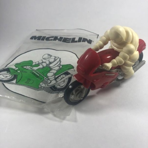 Michelin Man Motorcycle Assembly Puzzle - Red Version w/ Bag RARE!!