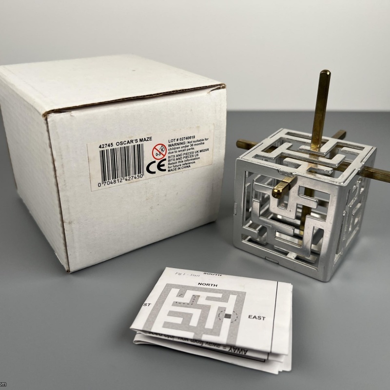Oscar's Maze Oskar van Deventer Original - Bits and Pieces - Rare Metal Version w/ Solution