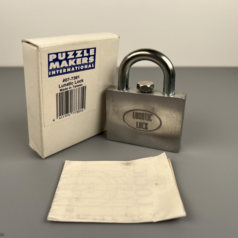 Lunatic Lock - Puzzlemakers International - with Solution