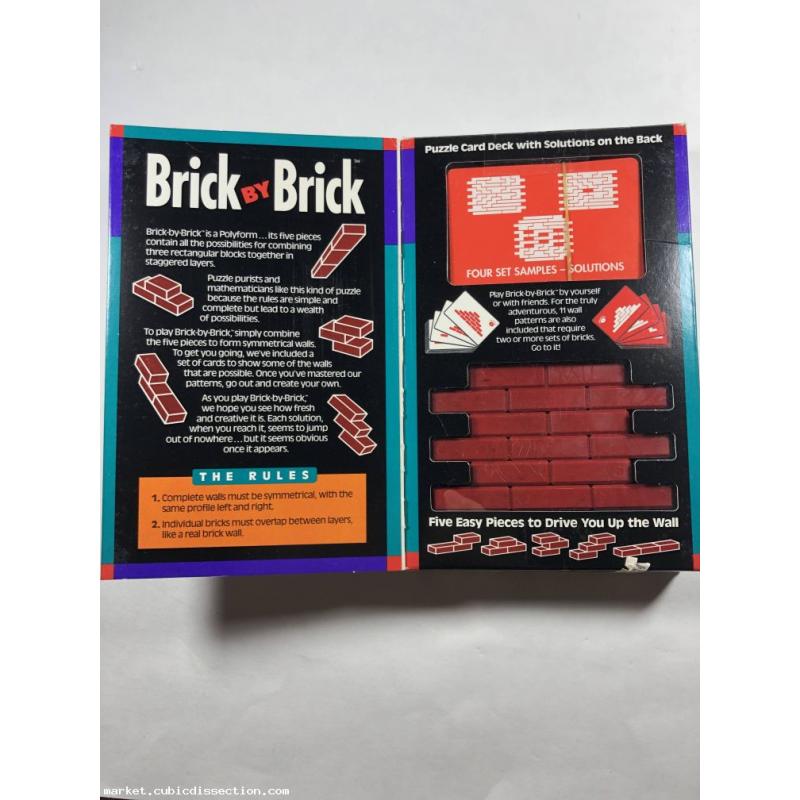 Binary Arts Lot x5 Puzzles Brick by Brick, 4 Piece Pyramid, Topspin, Make an Elephant, and Houdini