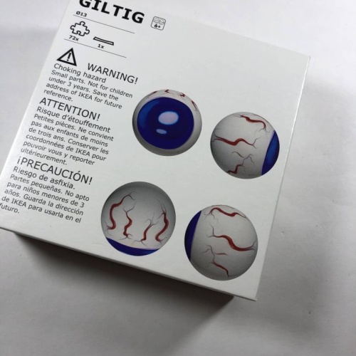 Giltig 3D IKEA Jigsaw Puzzle RARE Eyeball Version