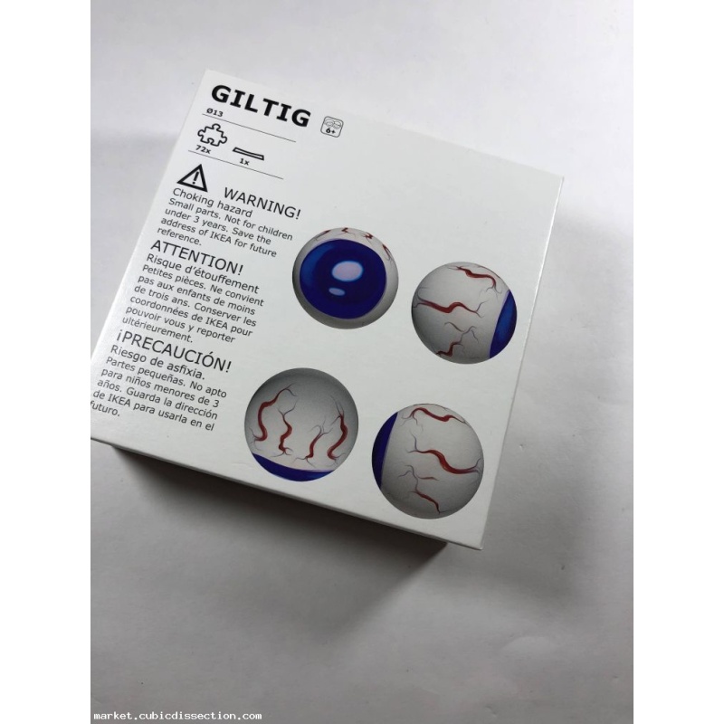 Giltig 3D IKEA Jigsaw Puzzle RARE Eyeball Version