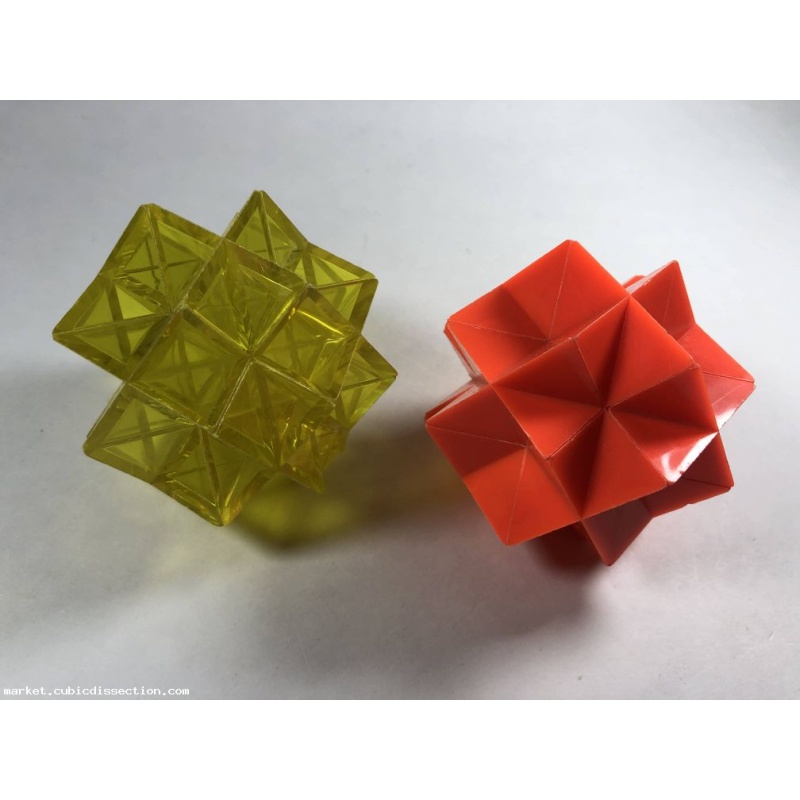 Interlocking Star Burr Puzzle Set x2