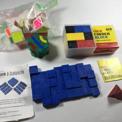Puzzle Lot x5 Matching Assembly Tantrix Stabpuzzle Pyramid Vier Farben Block R-Cube