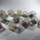 Vintage Plastic Cube Dexterity Lot x12