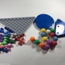 Puzzle Lot x2 Assembly Magnetic Pyramid and Molecules