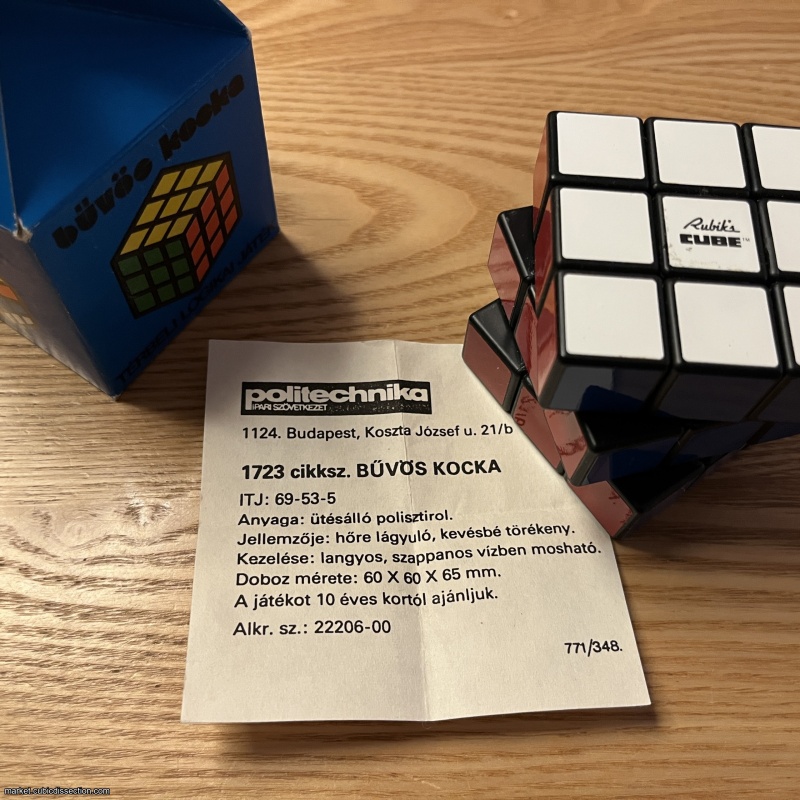 Vintage Rubik’s Cube “büvös kocka”, by Polytoys