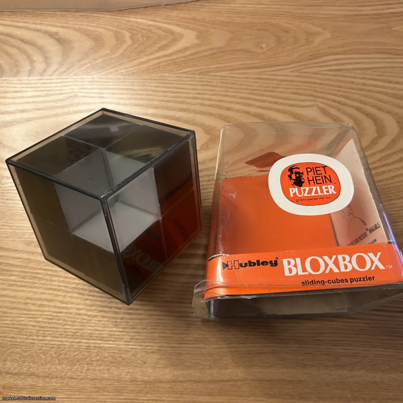 Bloxbox / Piet Hein Puzzler, 1972 sliding cube by Hubley