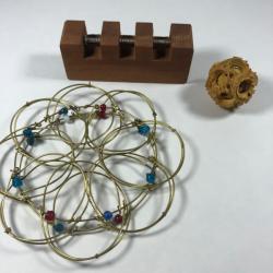 Impossible Object Lot x3 - Ball Within Ball, Nail in Wood, Metal Loops