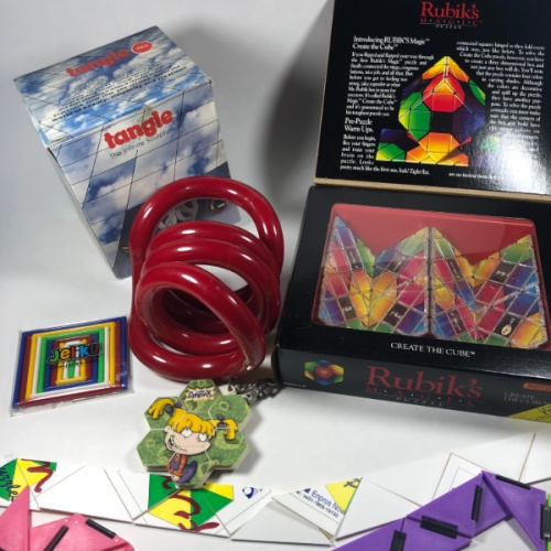 Folding Puzzle Lot x6 - Tangle, Jeliku, Rubiks Magic...