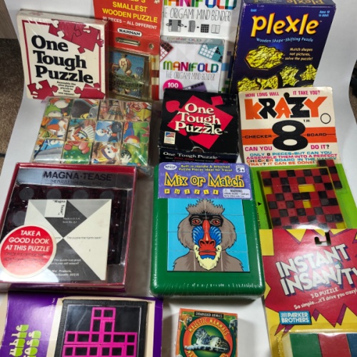 Matching Assembly Puzzle Huge Lot x12 One Tough Puzzle, Magnatease, Plexle, Krazy 8, Instant Insanity, MORE!