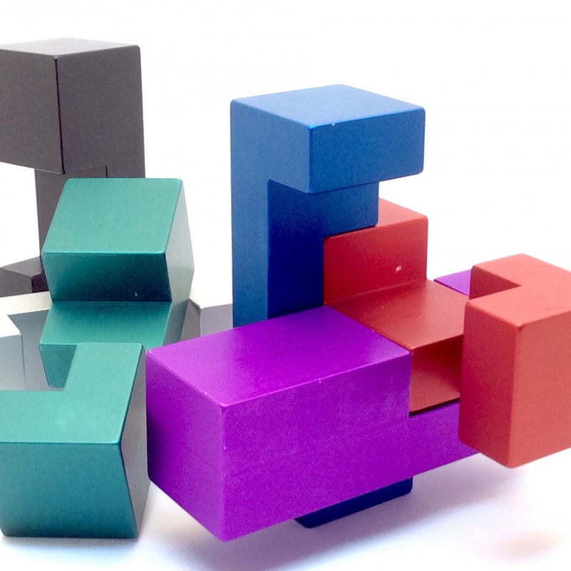 Anodized Aluminum Burr Puzzle