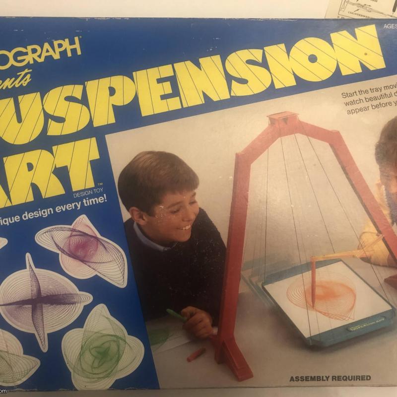 Rare Spirograph Suspension Art & Deluxe Kit