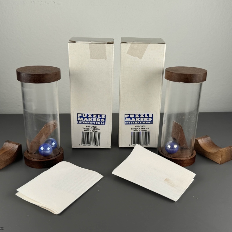 King of the Hill & Teaser Totaller - Bits and Pieces/Puzzle Makers International - Doug Engel w/ box and solutions