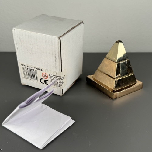 Bits and Pieces - Brass Pyramid w/ Box and Solution
