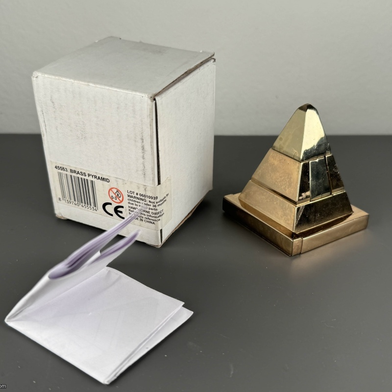 Bits and Pieces - Brass Pyramid w/ Box and Solution