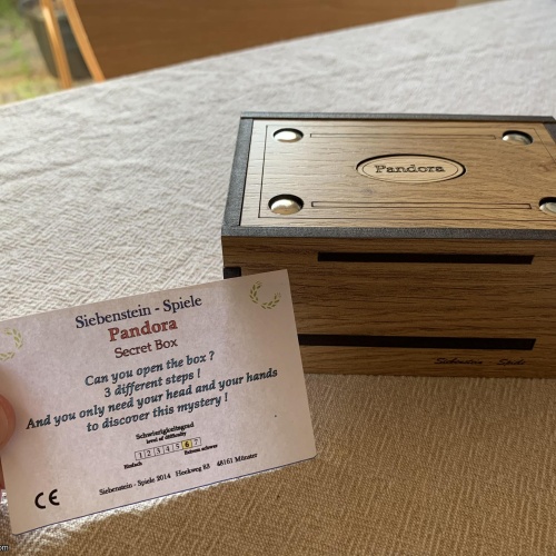Pandora Box sequential discovery puzzle box