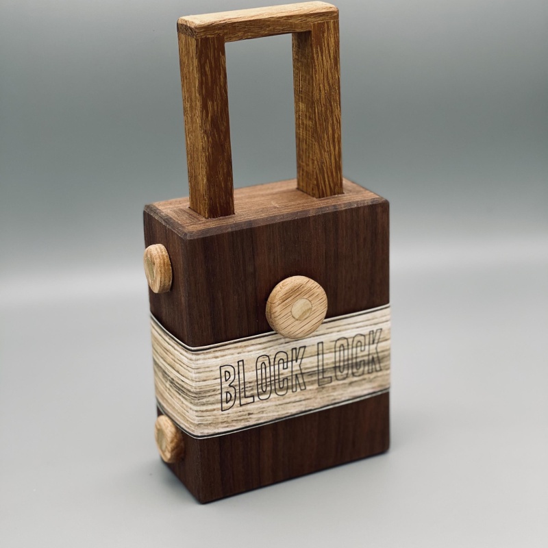Block Lock (Walnut) by Tyler Williams (BeardswoodshopCo)
