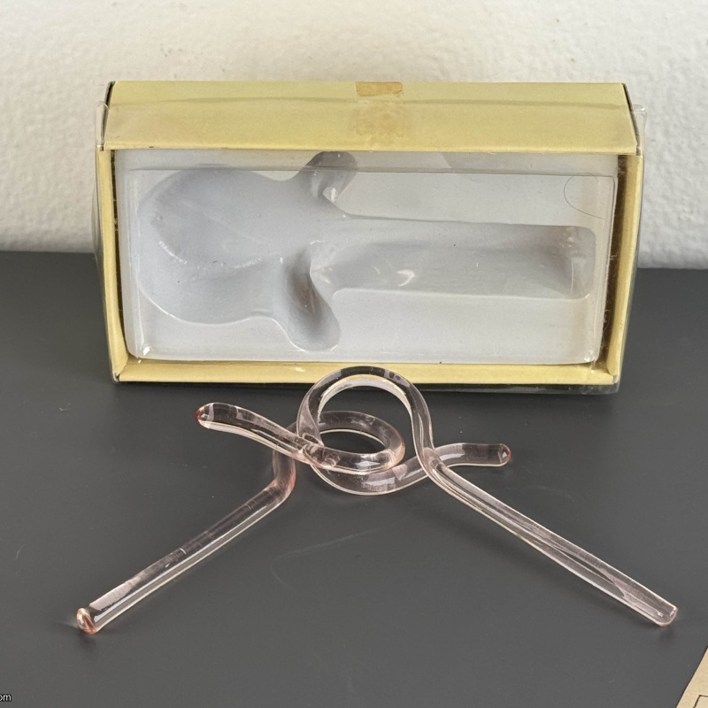 Glass Japanese Puzzle - Pink Tint - Vintage