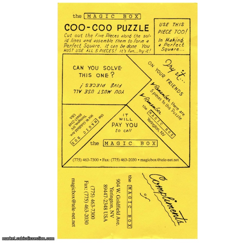 Eye of the Needle IPP20 (2000) exchange puzzle by magician Wally Lee