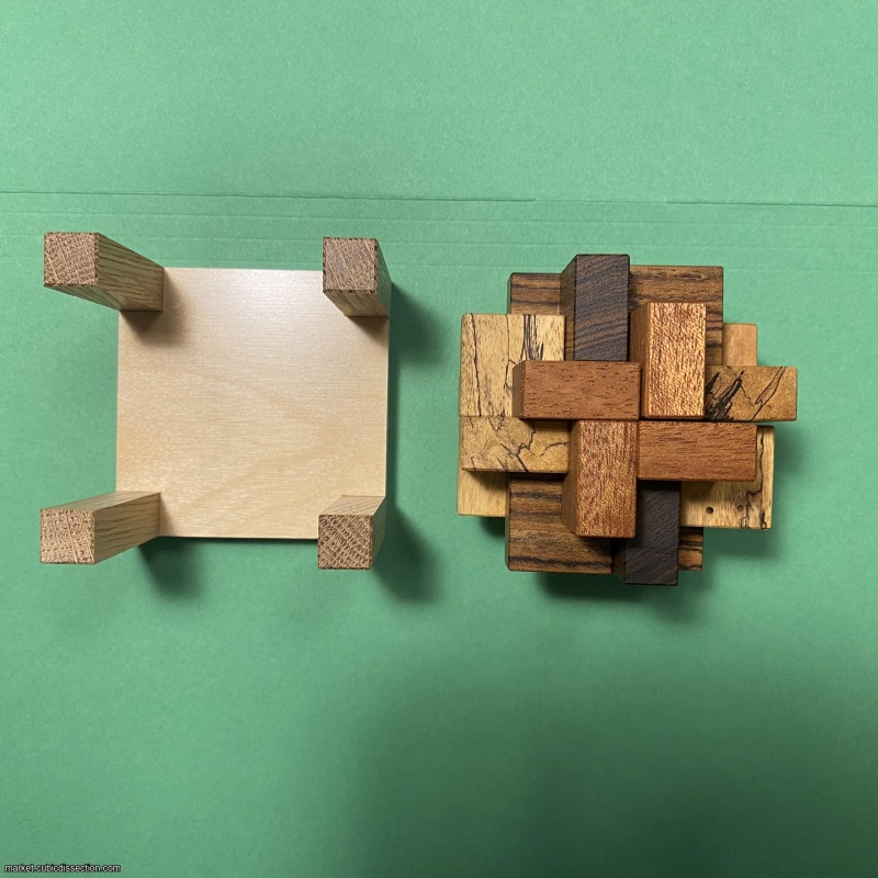 Pinwheel Burr, Beautiful IPP35 Exchange Puzzle designed by Oskar