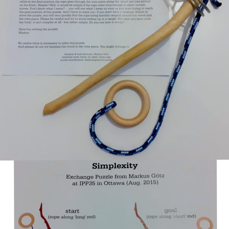5 Disentanglement puzzles lot