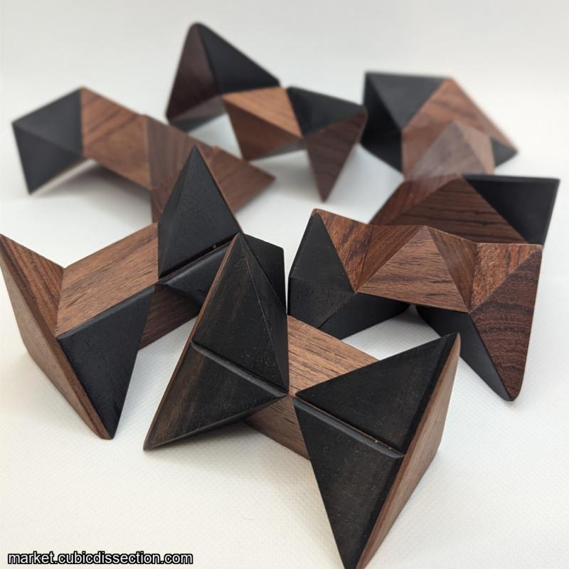 Diagonal Cube (STC58) [EBONY & ROSEWOOD]