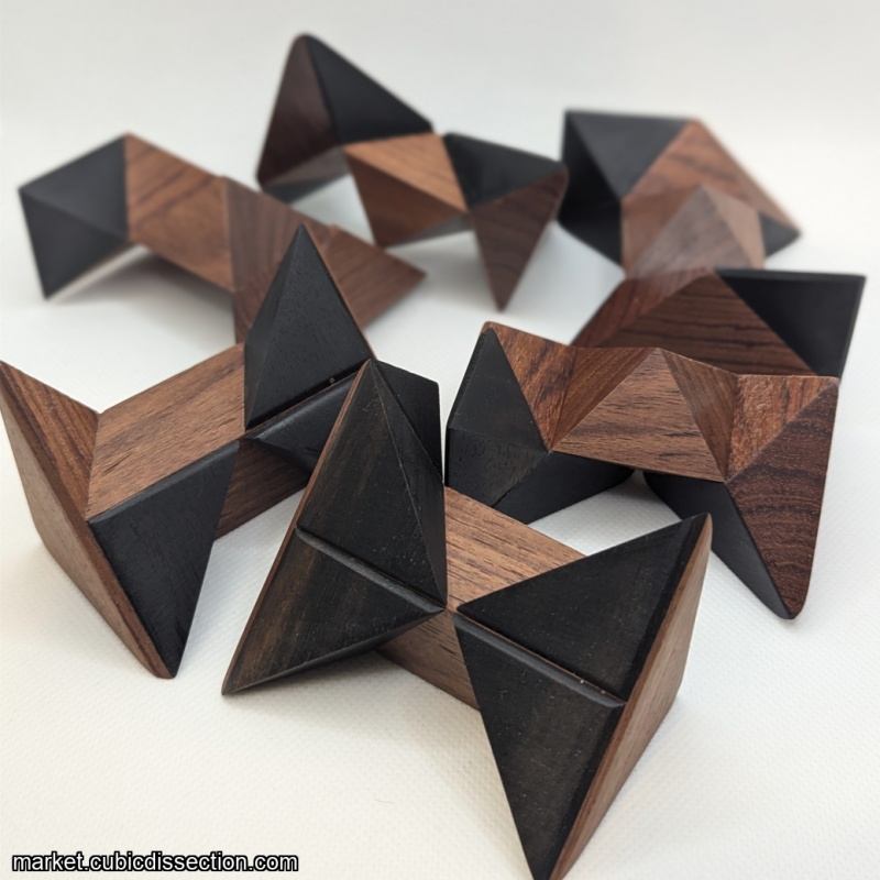 Diagonal Cube (STC58) [EBONY & ROSEWOOD]