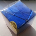 Blue Metallised Pitcher Cube from Calvin's Puzzles