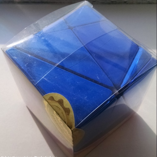 Blue Metallised Pitcher Cube from Calvin's Puzzles