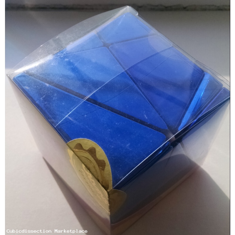 Blue Metallised Pitcher Cube from Calvin's Puzzles