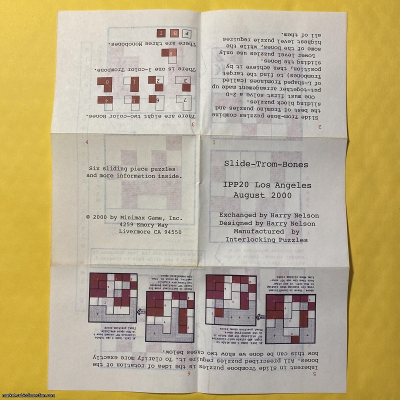 Slide-Trom-Bones, Harry Nelson/Wayne Daniel Exchange Puzzle from IPP20, Los Angeles 2000