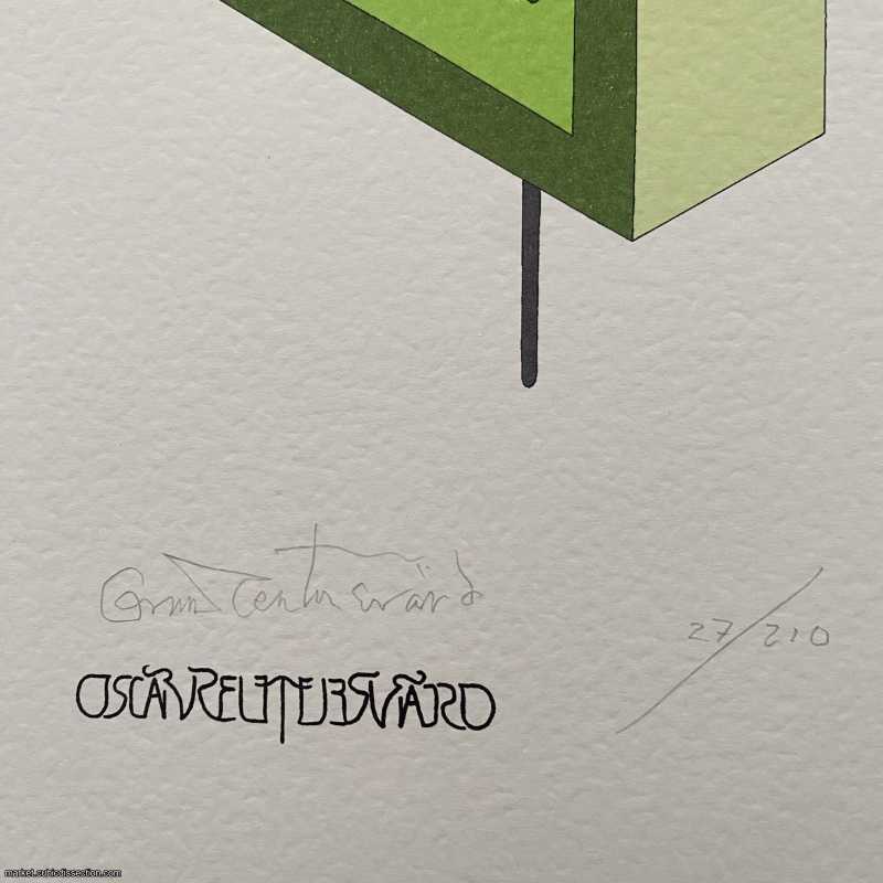 Oscar Reutersvärd Signed Lithograph, "Impossible Figure: Spain"