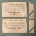 60+ Year Old Advertising "T" Puzzles — TWO UNOPENED COPIES!