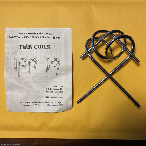 Twin Coils, IPP19 (1999) exchange puzzle made by Rick Irby