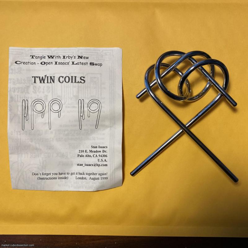 Twin Coils, IPP19 (1999) exchange puzzle made by Rick Irby